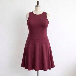 Mossimo Target Dress Dark Red Burgundy Drop Waist Business Casual Skater